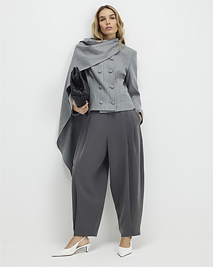 Grey Hareem Leg Trousers