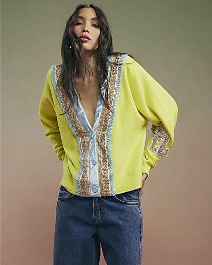 Green Year Zero Embellished Cardigan