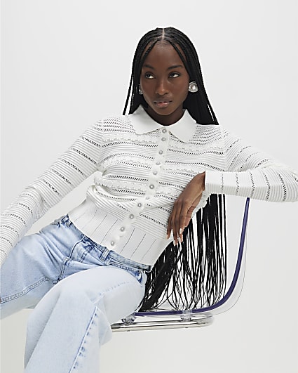 White Daisy Cardigan