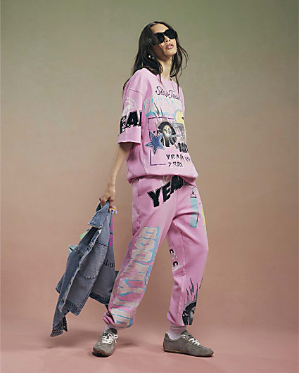 Pink Year Zero Graphic Joggers