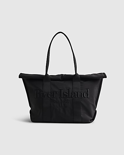 Black RI Roll Top Holdall Bag