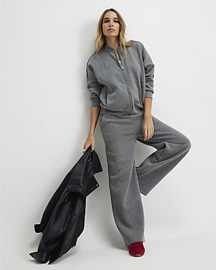 Grey Wide Leg Joggers