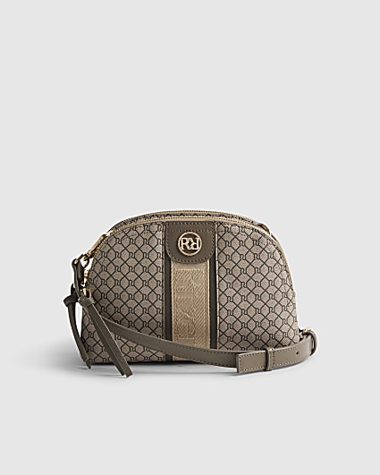 Beige Monogram Crossbody Bag