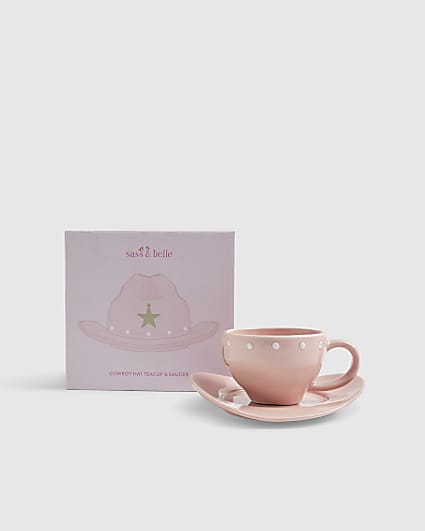 Pink Cowboy Tea Cup