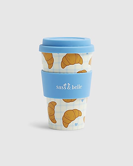 White Croissant Travel Coffee Cup