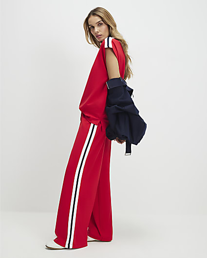 Red Tape Side Wide Leg Joggers