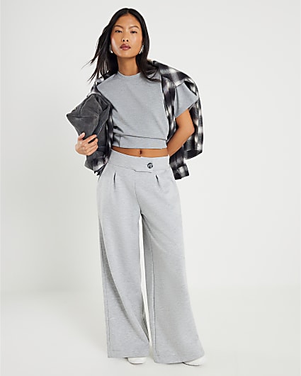 Petite Grey Tailored Trousers