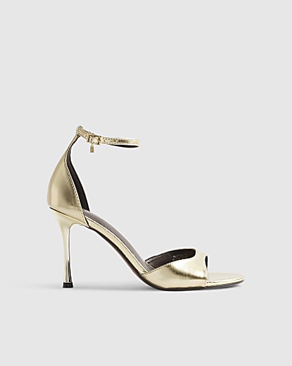 Gold Closed Back Heels