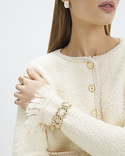 Gold Stretch Charm Bracelet