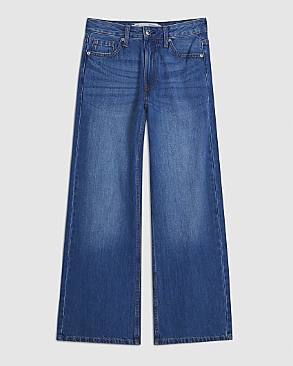 Petite Blue Relaxed Straight Jeans