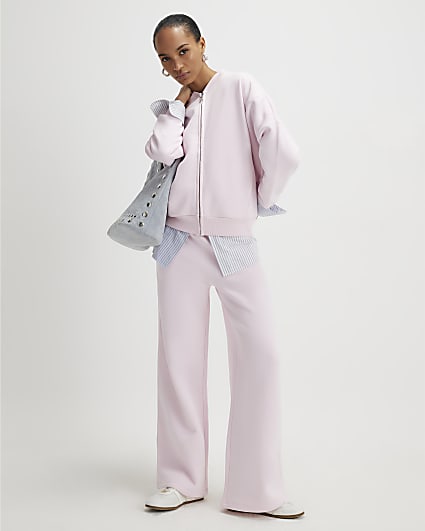 Pink Wide Leg Joggers