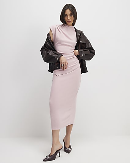 Pink Cosy Midi Skirt
