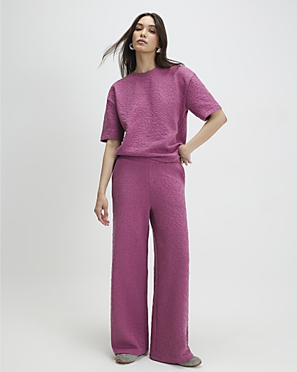 Pink Wide Leg Trousers