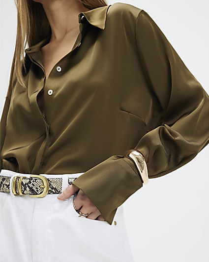 Gold Polished Wave Bangle