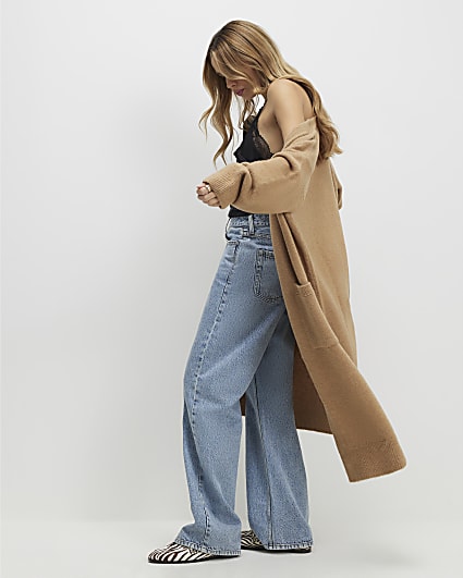 Brown Long Sleeve Cosy Maxi Cardigan