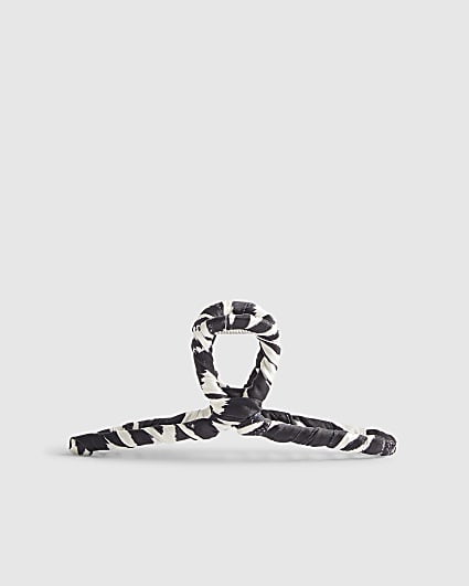 Brown Zebra Print Hair Claw Clip