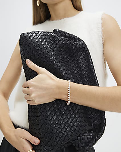 Gold Heart Tennis Bracelet