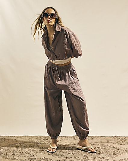 Pink Balloon Leg Trousers