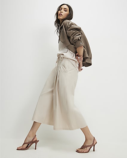 Cream Poplin Culottes