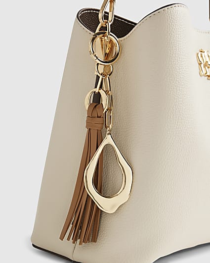 Brown Tassel Link Bag Charm