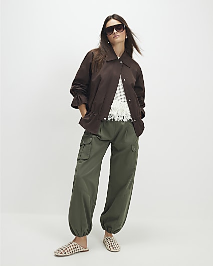 Khaki Utility Style Joggers