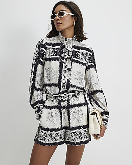Black Boarder Print Shirt