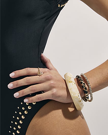 Marble Rhinestone Bracelet Multipack