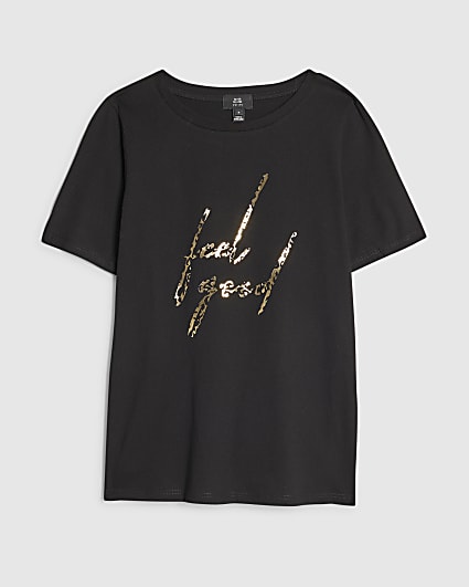 Petite Black Feel Good T-Shirt