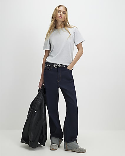 Grey Short Sleeve Slim Fit T-shirt