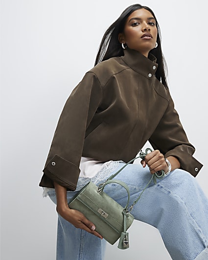 Green Lock Front Tote Bag