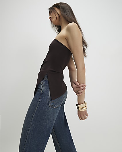 Brown Premium Bandeau Top