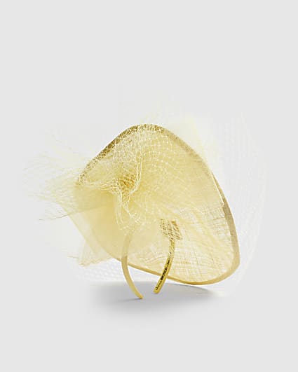 Yellow Hailey Net Fascinator