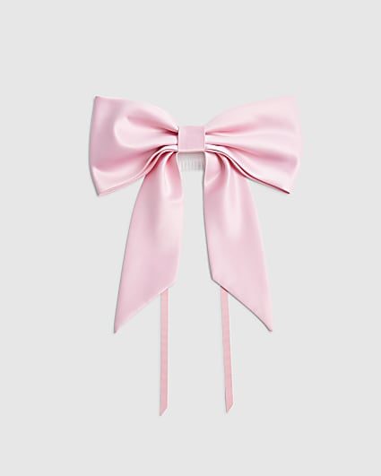 Pink Aubree Occasion Bow Hair Tie