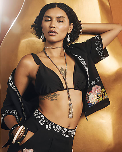 Silver Mixed Metal Beaded Belt