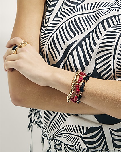 Gold Stretch Pack Of 3 Bracelets