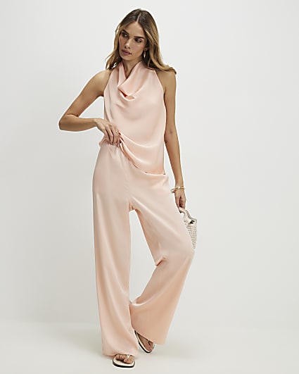 Pink Satin Trousers