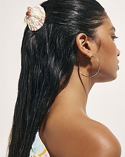 Pink Shell Hair Claw Clip