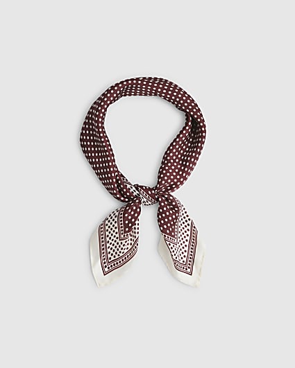 Brown Polka Dot Scarf