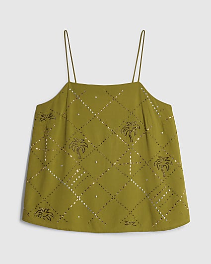 Petite Green Hotfix Cami