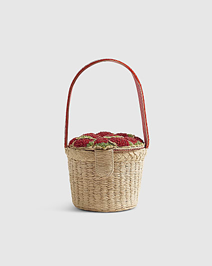 Red Strawberry Basket Bag