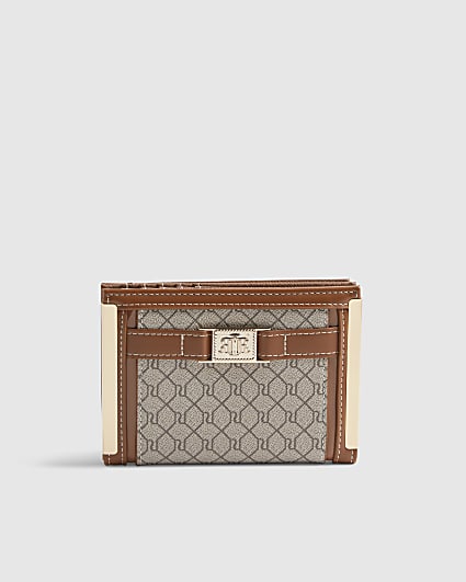 Beige Monogram Foldout Purse