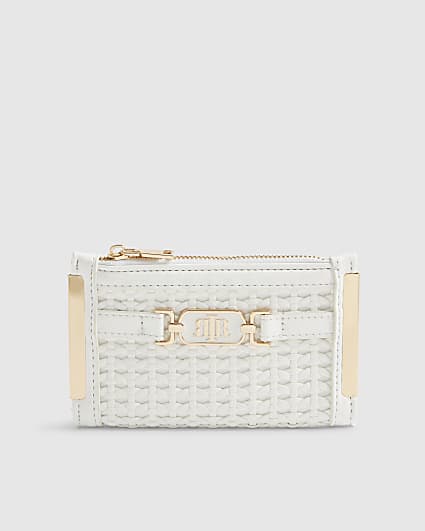 White Weave Mini Purse