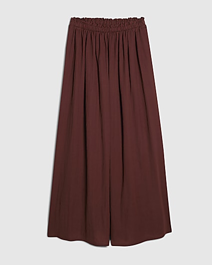 Petite Brown Midi Skirt