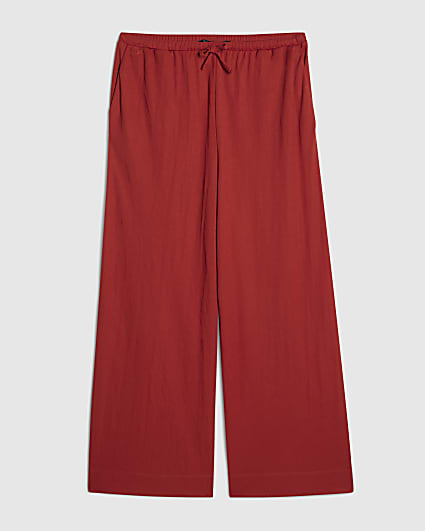 Petite Orange Wide Leg Trousers