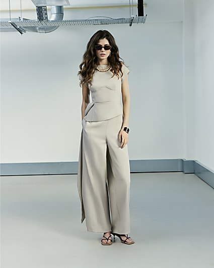 Brown RI Studio Bubble Leg Hareem Trousers