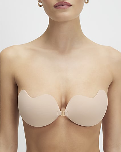 Beige Stick On Push Up Bra