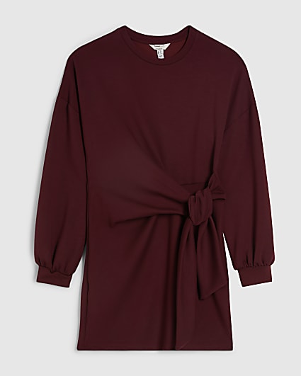 Petite Red Knot Side Mini Dress