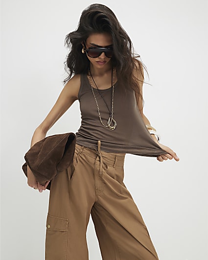 Green Semi Sheer Tank Top