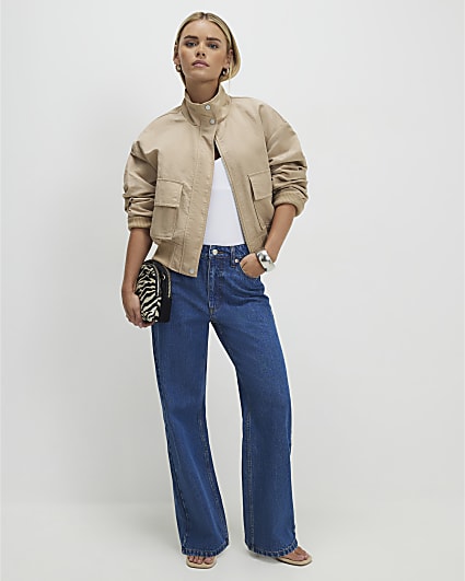 Petite Blue Relaxed Straight Leg Jeans