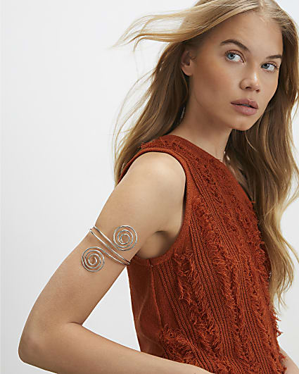 Silver Swirl Armcuff